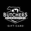 Butchers Headquarters gift card — logo on black